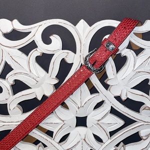 Brighton Pink Snake Skin Belt